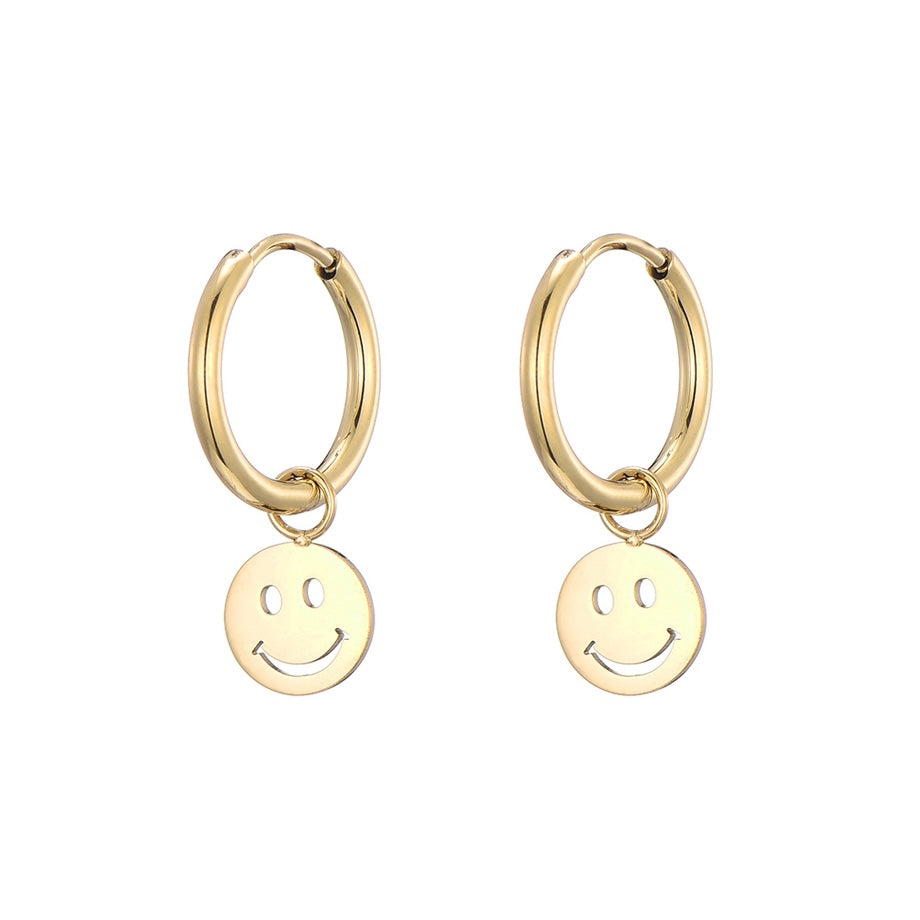 SMILEY EARRING GOLD